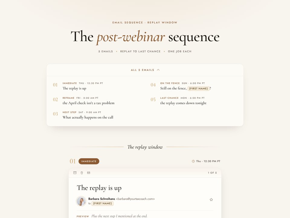 Post-webinar preview