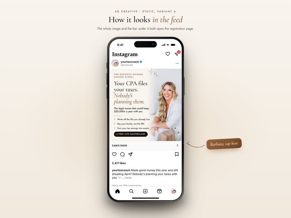 Static ad preview