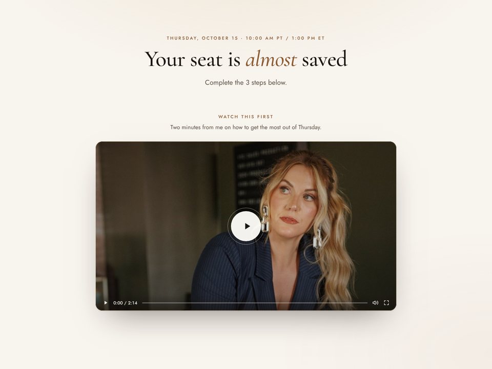 Thank-you page preview